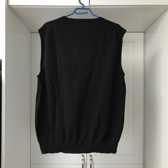 Kallspin NWT Men’s 💯 % Cotton Knit Vest Sleeveless Black US XXL - Picture 2 of 7